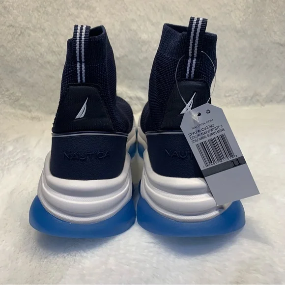 Nautica Men's High Sock Sneaker with Enhanced Ankle Support Style-Bowen Blue - Picture 7 of 12